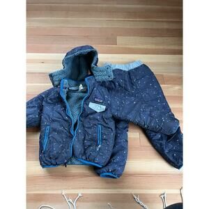 Patagonia Baby Toddler Reversible Tribbles Pants Lined Fleece Snow Stars 4T